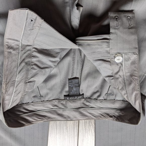 Vintage Women (S) - ANNEX Grey Pinstripe Suit: Machine-Washable - Picture 12 of 15